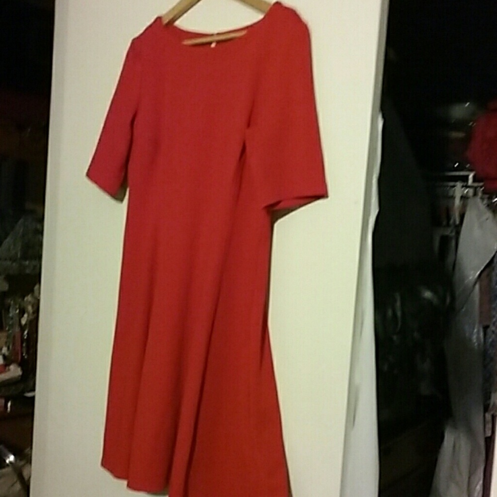 Red dress with zipper in back